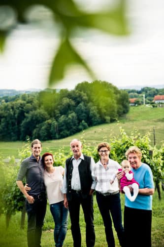 Familie Muster in den Weingärten