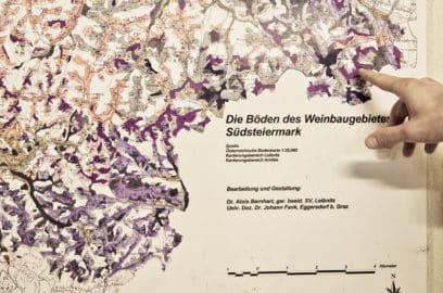 Landkarte des Weinbaugebietes Südsteiermark